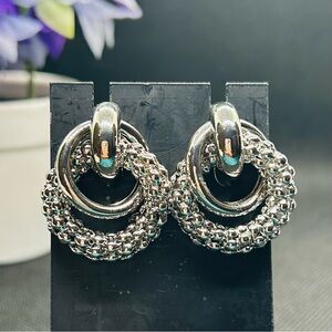 Earrings silver tone beautiful style